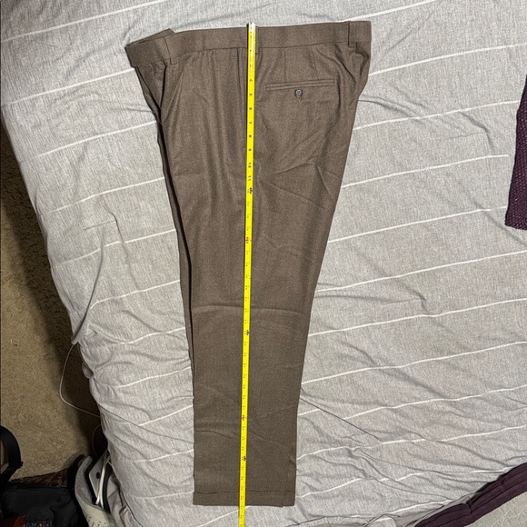 Jack Victor Mens Wool Dress Pants Lt. Brown - Picture 9 of 10